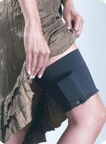 Insulin pump thigh pouch