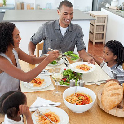 Eating meals as a family 