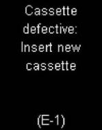 Accu-Chek Mobile Error Code (E-1) Cassette Defective
