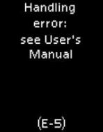 Accu-Chek Mobile - E5 - Handling error