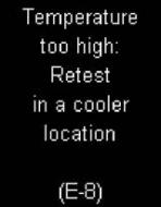 Accu-Chek Mobile - E8 - Temperature too high