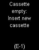 Accu-Chek Mobile - E1 - Cassette empty, Insert new cassette 