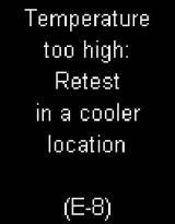 Accu-Chek Mobile - E8 - Temperature too high